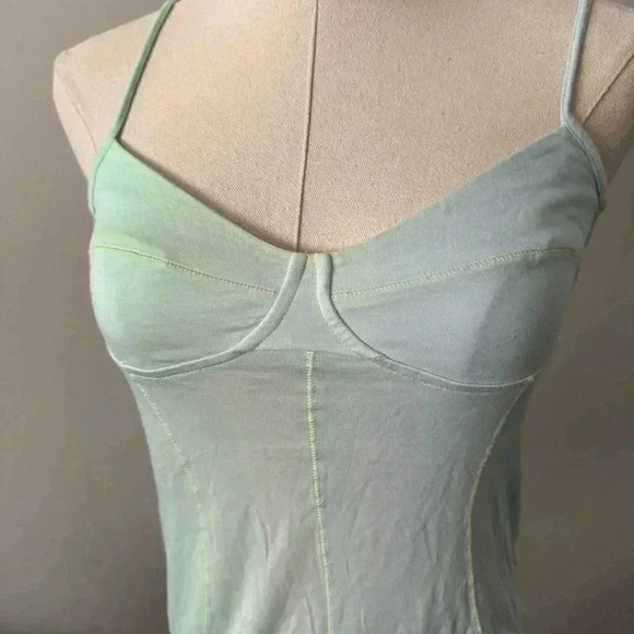 Wilfred Y2K bustier style cami  shirt in minty green and ombré turquoise fairy S - Picture 3 of 6